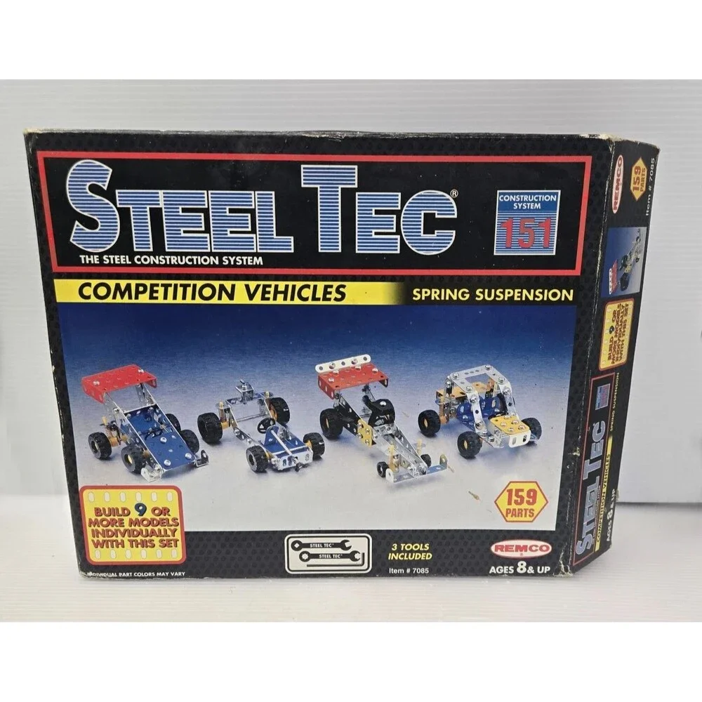 Remco Steel Tec Competition Vehicles Construction System Set 7085 Incomplete Vtg